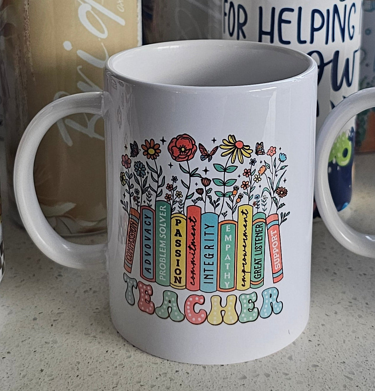Teacher - Books & Flowers