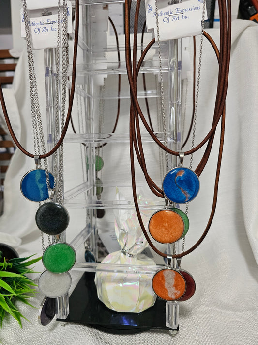 Resin Pendant Necklaces