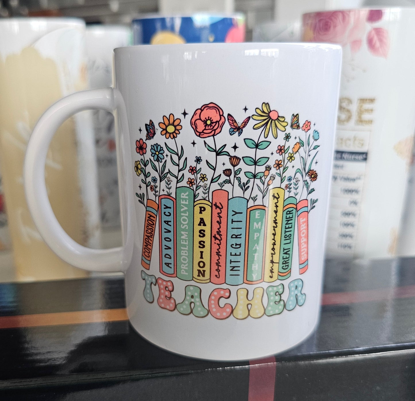 Teacher - Books & Flowers