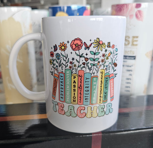 Teacher - Books & Flowers