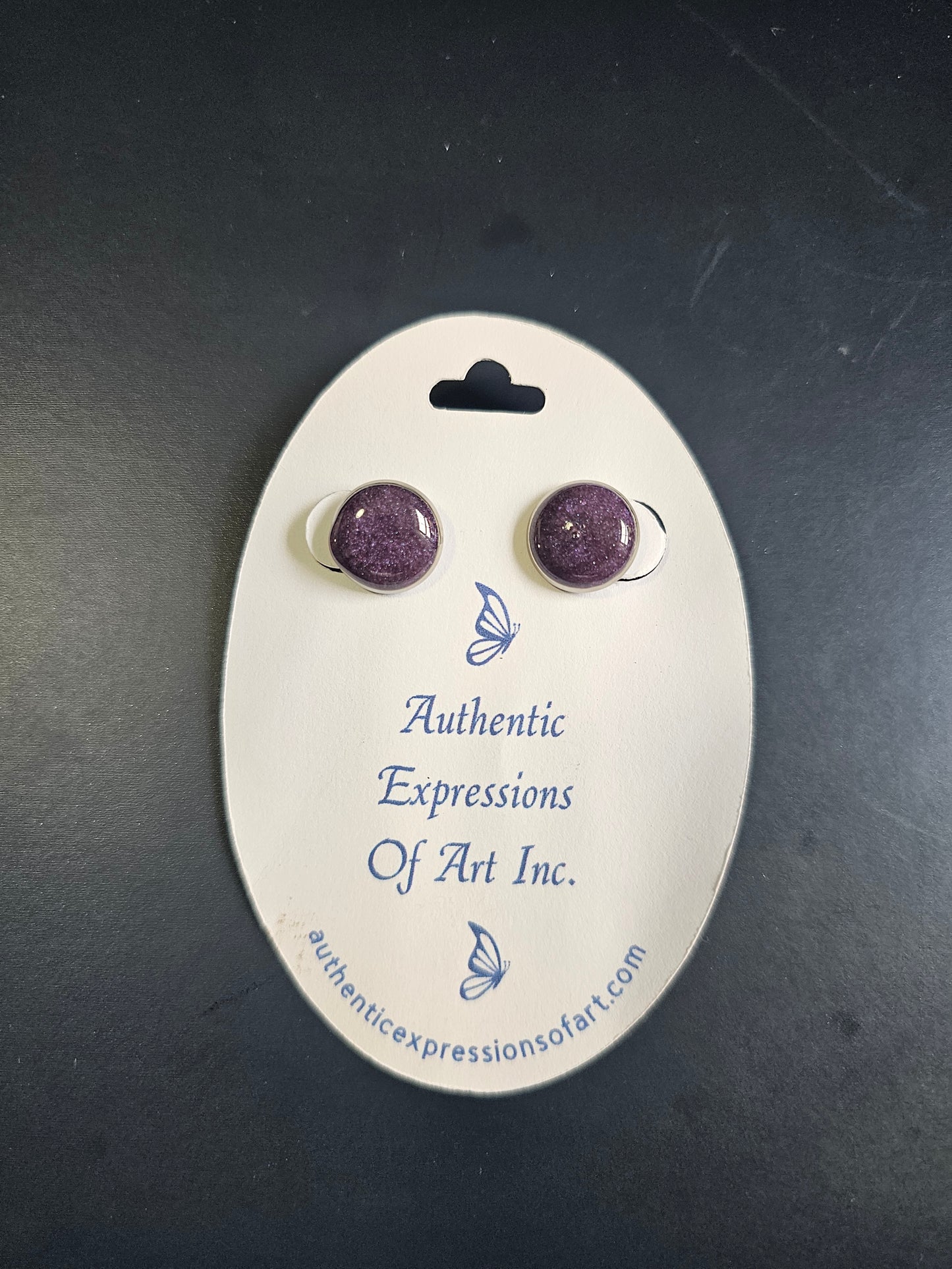Earring and Necklace Set - Purple