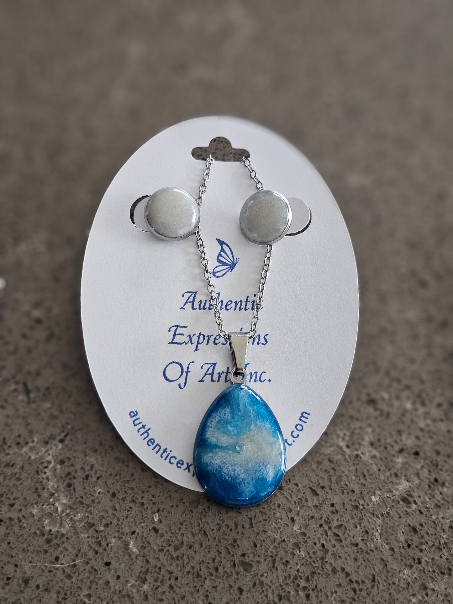Earring and Necklace Set - Blue Skies