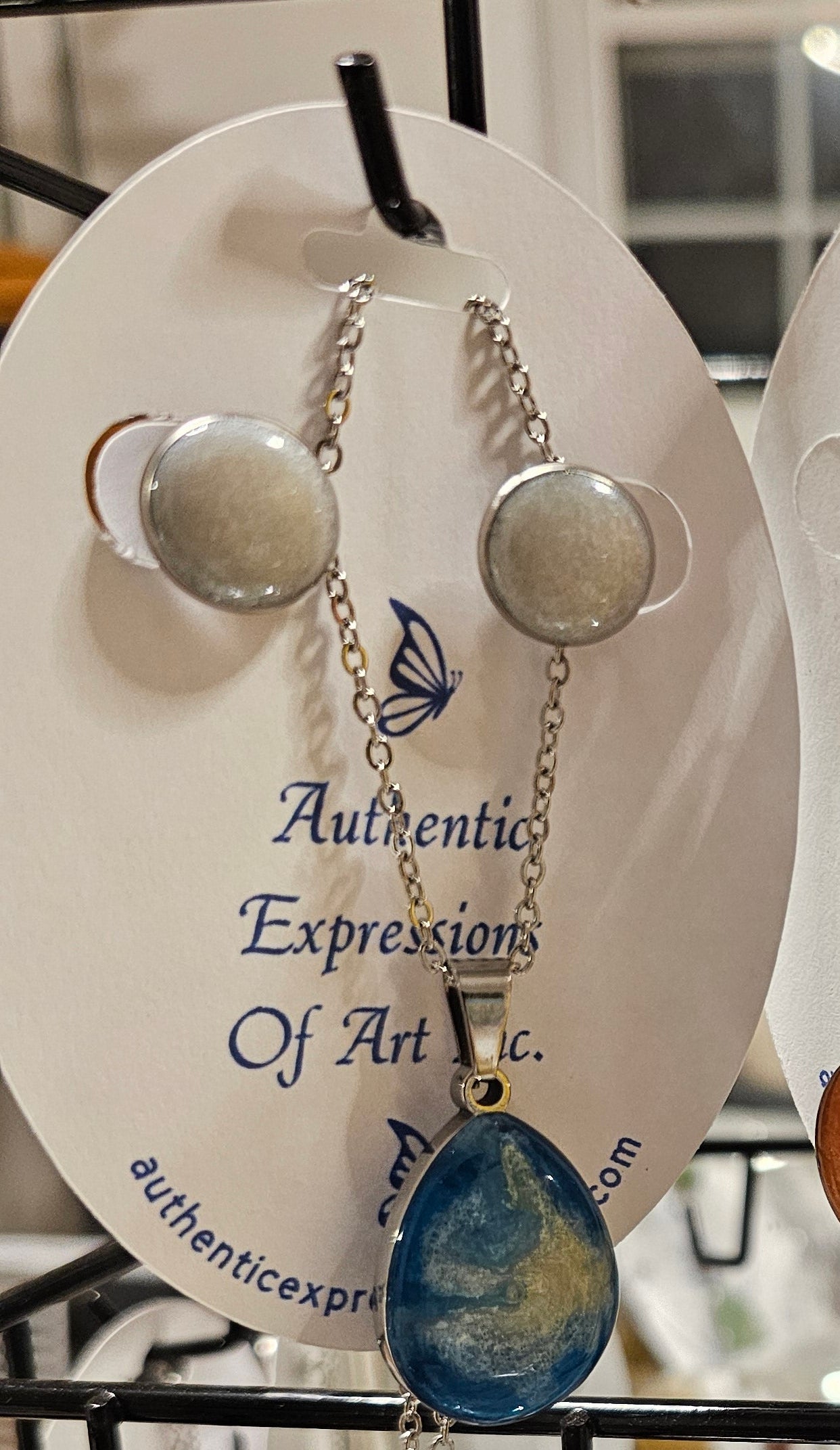 Earring and Necklace Set - Blue Skies