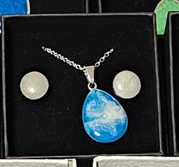 Earring and Necklace Set - Blue Skies