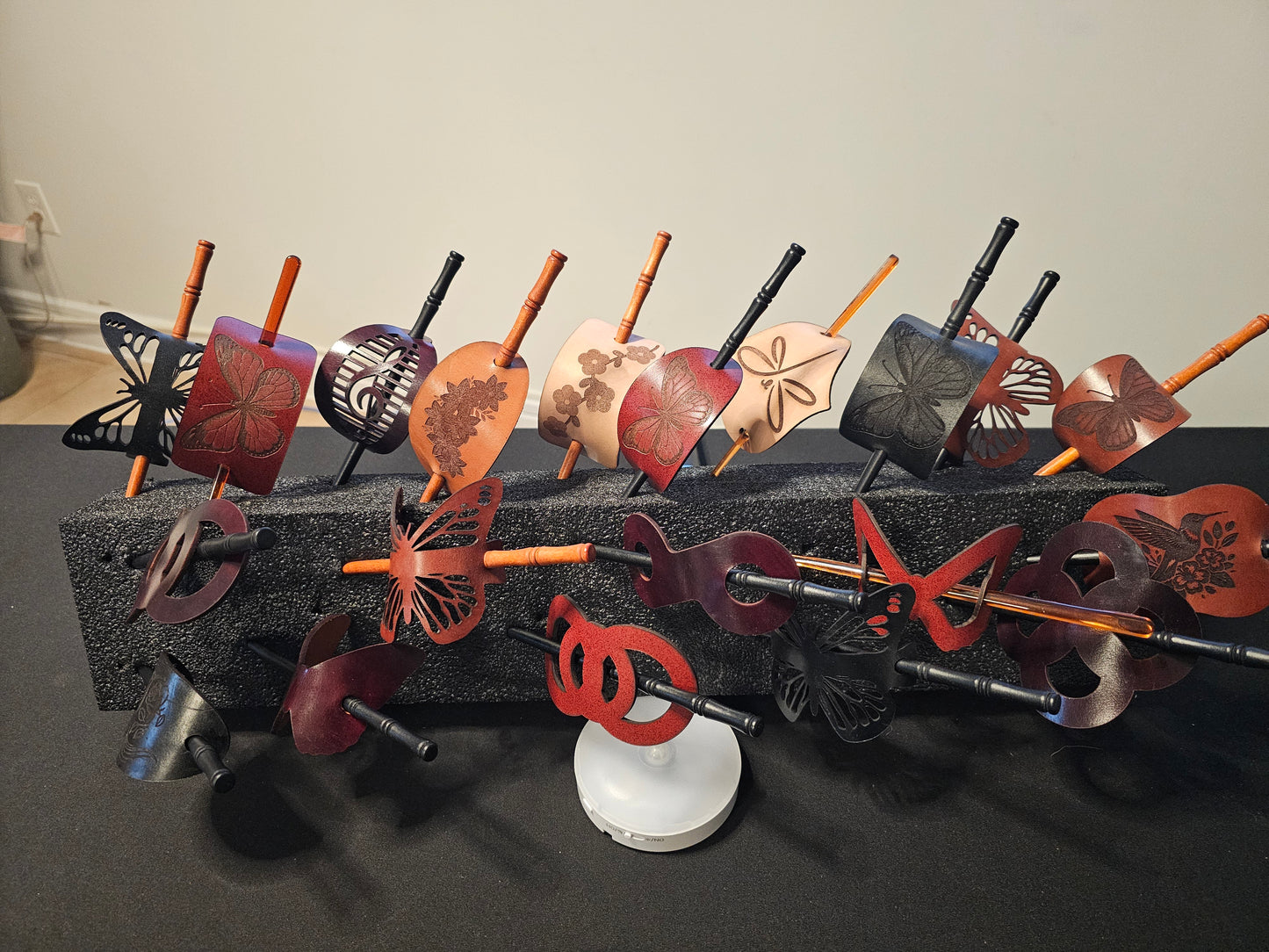 Leather Hair Barrettes